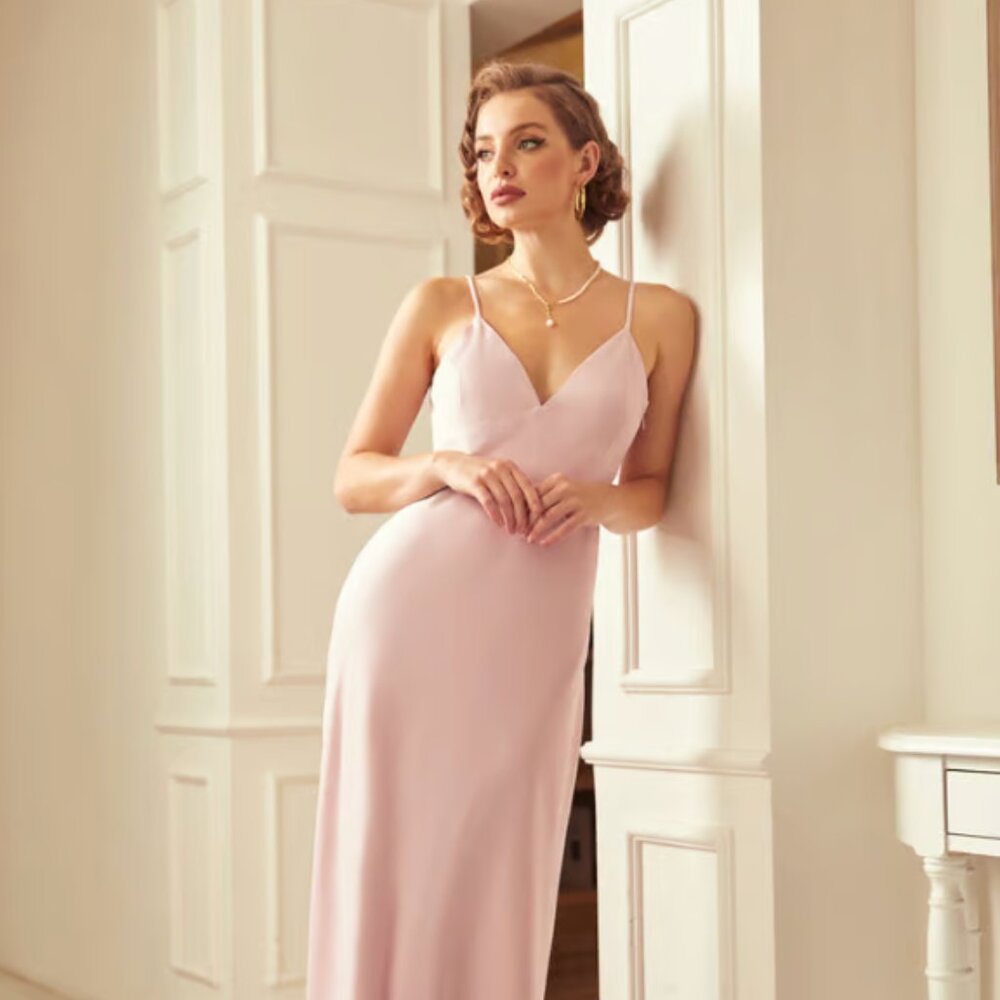 Modcloth Embrace Elegance Satin Maxi Dress NWT